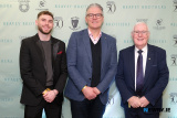 John Reavey, Jarlath Burns, GAA President and Eugene Reavey at the Reavey Brothers 50 event. - Reavey Brothers 50th Anniversary Tribute