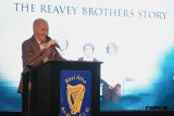 Seamus Reavey speaking at the Reavey Brothers event. - Reavey Brothers 50th Anniversary Tribute