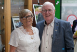 Breege Quinn, mother of Paul Quinn who was murdered in Co Monaghan in August 2007 and Eugene Reavey whose brothers John Martin, Anthony and Brian were murdered in Whitecross in January 1975 pictured at Daisy Hill Hospital where members of the Miami Showband visited - Miami Showband massacre 50th Anniversary Commemoration