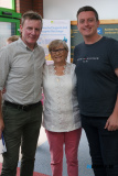 Breege Quinn with Justin McNulty MLA and Cllr Killian Feehan at the Miami Showband 50th anniversary of the massacre at Buskhill. - Miami Showband massacre 50th Anniversary Commemoration