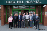 Pictured at Daisy Hill Hospital during a visit by Stephen Travers who survived the Miami Showband massacre and was treated there in 1975. - Miami Showband massacre 50th Anniversary Commemoration