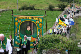Pictured at the Irish National Foresters 100th Annual Convention in Ballyholland. Participants paraded to the Ballyholland Mass Rock where Mass was celebrated by Archbishop Eamon Martin. Photograph: Columba O'Hare/ Newry.ie  - Irish National Foresters 100th Annual Convention in Ballyholland