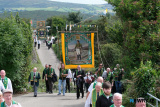 Pictured at the Irish National Foresters 100th Annual Convention in Ballyholland. Participants paraded to the Ballyholland Mass Rock where Mass was celebrated by Archbishop Eamon Martin. Photograph: Columba O'Hare/ Newry.ie  - Irish National Foresters 100th Annual Convention in Ballyholland