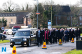 Seamus Mallon leaves Markethill for the last time. Photograph: Columba O'Hare/ Newry.ie - Seamus Mallon Funeral