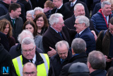 Frank Feely chats to a friend at Seamus Mallon's Funeral. Photograph: Columba O'Hare/ Newry.ie - Seamus Mallon Funeral