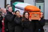 The Funeral of Mickey Brady makes its way to St Catherine's Dominican. Photograph: Columba O'Hare/ Newry.ie - Funeral of Mickey Brady
