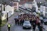 The Funeral of Mickey Brady makes its way to St Catherine's Dominican. Photograph: Columba O'Hare/ Newry.ie - Funeral of Mickey Brady