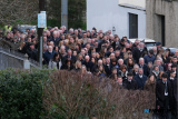 The Funeral of Mickey Brady makes its way to St Catherine's Dominican. Photograph: Columba O'Hare/ Newry.ie - Funeral of Mickey Brady