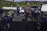 Pictured at the visit by GAA President Jarlath Burns to St Michael's GAC, Killean. Photograph: Columba O'Hare/ Newry.ie - GAA President Jarlath Burns visits St Michael's GAC Killean