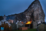 Gathered in Kilwirra old Church, Co Louth at 6am  for the dawn Easter Sunday  Mass. The site is associated with the Knights Templar a group founded in 1118 by Hugh de Payens to provide protection to the many pilgrims travelling to Jerusalem. Photograph: Columba O'Hare/ Newry.ie - Dawn Mass Easter Sunday Kilwirra Church