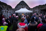 Gathered in Kilwirra old Church, Co Louth at 6am  for the dawn Easter Sunday  Mass. The site is associated with the Knights Templar a group founded in 1118 by Hugh de Payens to provide protection to the many pilgrims travelling to Jerusalem. Photograph: Columba O'Hare/ Newry.ie - Dawn Mass Easter Sunday Kilwirra Church