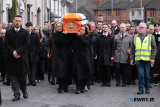 The Funeral of Mickey Brady makes its way from St Catherine's Dominican on the way to Monkshill Cemetery. Photograph: Columba O'Hare/ Newry.ie - Funeral of Mickey Brady