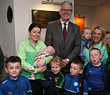 Meeting GAA President Jarlath Burns at St Michael's GAC, Killean. - GAA President Jarlath Burns visits St Michael's GAC Killean