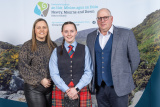 Ashley Steel, Youth Impact nominee, is photographed with her mum and dad, Diane and Ronnie Steel. - Chairperson&rsquo;s Civic Awards 2026 