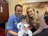 Kirsty and baby Sean from Newry with Lydia, who was her named midwife from Team Sapphire.  - Team Saphire First Anniversary