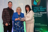 Chairperson Councillor Valerie Harte presents Micheal McCloy with a Civic Award in the Sports Category.  Michael showcased his remarkable talents on the international stage competing for Ireland in SUDS (Sports Union For Athlete with Down Syndrome) European Futsal Championship pin Italy from 3 to 10 September 2023.  Michael was nominated for this award by Cllr Declan Murphy - Newry, Mourne and Down District Council Civic Awards Ceremony 2023