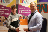 Aidan McCabe who took 3rd place in the Plastering SRC SkillBuild competition.  Aiden is pictured alongside Curriculum Area Manager Gareth Mone.
 - SRC Intercampus SkillBuild Competition 