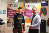 Matthew Cartmill, runner-up in the Plumbing Pipework SRC SkillBuild Competition.  Matthew is pictured alongside Curriculum Area Manager Gareth Mone. - SRC Intercampus SkillBuild Competition 