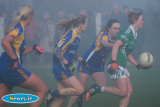 Parnell's players in hot pursuit of Shauna Grey, Shane O'Neill's. Photograph: Columba O'Hare - Shane O'Neill's v Parnell's All Ireland  Intermediate Ladies Football Semi Final