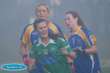 Shane O'Neill's Aimee Mackin celebrates her goal. Photograph: Columba O'Hare - Shane O'Neill's v Parnell's All Ireland  Intermediate Ladies Football Semi Final