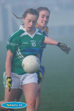 Aoife McCoy, Shane O'Neill's under pressure. Photograph: Columba O'Hare - Shane O'Neill's v Parnell's All Ireland  Intermediate Ladies Football Semi Final