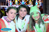 Chloe McNally, Shannon McDonald and Jolene O'Hare enjoying the Newry Christmas Colour Run and the Christmas Lights Switch On in Newry. Photograph: Columba O'Hare - Christmas Lights Switch On and Colour Run Newry 2016
