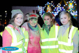 Aisling McGivern, Rachel Hughes, Laura Quinn and Naomi Quinn enjoying the Newry Christmas Colour Run and the Christmas Lights Switch On in Newry. Photograph: Columba O'Hare - Christmas Lights Switch On and Colour Run Newry 2016