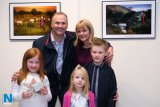 Brian and Aileen McCartan, Banbridge with daughters Ciara and Aoife and son Brian at the launch of  Anita Hoppe's 'My Irish Trails' exhibition in the Sean Hollywood Arts Centre. Photograph: Columba O'Hare/ Newry.ie - My Irish Trails - Anita Hoppe