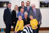 Polish photographer Anita Hoppe, seated launching her photographic exhibition "My Irish Trails" at the Sean Hollywood Arts Centre in Newry. Anita is pictured with husband Tomasz and sons Filip and Maks, while looking on are, back from left: Krysztof Kosciotek, Marzena Majewska, Dan Gebski, Pawel Majewski, Polish Consul General and Jerome Mullan, Honary Polish Consul. Photograph: Columba O'Hare/ Newry.ie - My Irish Trails - Anita Hoppe
