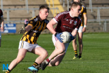Ballymacnab's Cormac Gribben followed by Crossmaglen's Johnny McKeever at the Armagh County Football Final between Crossmaglen and Ballymacnab. Photograph: Columba O'Hare/ Newry.ie - Armagh Senior Football Final 2019