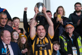 Crossmaglen Captain Aaron Kernan lifts the trophy at the Amagh County Final. Photograph: Columba O'Hare/ Newry.ie - Armagh Senior Football Final 2019
