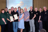 Members of Newry Felons were nominated in the Community Group/ Association and Community Project / Service (Barcroft Community Garden) categories at the Confederation of Community Groups, Patricia Graham Shining Light Community Volunteering Awards in Newry. Members of the association are pictured here with Mickey Brady, MP; Cllr Roisin Mulgrew, Chairperson, Newry, Mourne and Down Council and Cllr Charlie Casey. Photograph: Columba O'Hare - Shining Light Awards 2017
