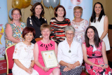 Members of Clonduff Parent and Toddler Group with their Shining Light nominee Shelene Rooney at the Confederation of Community Groups, Patricia Graham Shining Light Community Volunteering Awards 2017. Photograph: Columba O'Hare - Shining Light Awards 2017
