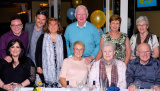 Members of the Accolade choir enjoying the night at the Confederation of Community Groups, Patricia Graham Shining Light Community Volunteering Awards 2017. Front from left: Anna Sosa, Mary Cunningham, Brea Herron and Ed Herron. Back: Enrique Sosa, Nikolai Ivanov, Vessi Ivanov, Pat Cunningham, Janet McAllister and Anne Martin. Photograph: Columba O'Hare - Shining Light Awards 2017