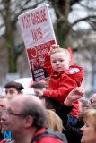 Pictured at the An Dream Dearg demonstration for Irish Language rights in Newry. Photograph: Columba O'Hare - 2017 in Photographs