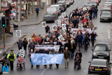 A parade was held in Newry on Sunday to remember the 50th Anniversary of the Newry Civil Rights Parade held on 11th of January 1969. The original parade was blocked from it's planned route by police baracades and violence errupted. Sundays parade walked the route that was originally planned. Photograph: Columba O'Hare/ Newry.ie - Newry Civil Rights March 50th Commemoration