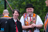 Enjoyingr the start of the 2019 Twelfth celebrations at the Newry feeder parade. Photograph: Columba O'Hare/ Newry.ie - The Twelfth Newry 2019