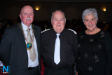 John Dalzell pictured with Cllr Charlie Casey, Chairman, Newry, Mourne and Down Council  and Liz Cuddy, CEO, Southern Area Hospice at a Christmas Concert at Newry Town Hall to commemorate 30 years of Southern Area Hospice in Newry. Photograph: Columba O'Hare/ Newry.ie - John Dalzell Christmas Hospice Concert 2019