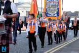 Pictured at the 12 July Parade in Newry as the marchers made their way to  the Co Down Twelfth in Banbridge via Newry Bus Statiion. Photograph: Columba O'Hare - 12 July Newry 2017