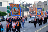 Pictured at the 12 July Parade in Newry as the marchers made their way to  the Co Down Twelfth in Banbridge via Newry Bus Statiion. Photograph: Columba O'Hare - 12 July Newry 2017