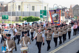 Pictured at the 12 July Parade in Newry as the marchers made their way to  the Co Down Twelfth in Banbridge via Newry Bus Statiion. Photograph: Columba O'Hare - 12 July Newry 2017