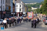Pictured at the 12 July Parade in Newry as the marchers made their way to  the Co Down Twelfth in Banbridge via Newry Bus Statiion. Photograph: Columba O'Hare - 12 July Newry 2017