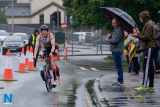 Despite a dramatic fall during the cycle, Finbar McGrady from Newry Triathlon Club,  won the 2018 Firmus Energy Newry City Triathlon held at the Albert Basin in Newry. Photograph: Columba O'Hare/ Newry.ie - Firmus Newry Triathlon 2018