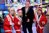 All ready for the Newry Santa Fun Run 2017! Newry Chamber of Commerce and Trade along with Newry, Mourne and Down District Council supported the event with all funds  raised going to the Southern Area Hospice. Paul Convery, President, Newry Chamber of Commerce is pictured with Grainne Mulgrew, Denise Doyle and Majella Gollogly, Southern Area Hospice. Photograph: Columba O'Hare - 2017 in Photographs