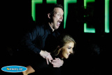 Aveen Rafferty and John Meehan head for stage at Lissummon Strictly Come Dancing at the Carrickdale Hotel. Photograph: Columba O'Hare - Lissummon Strictly Come Dancing 2016