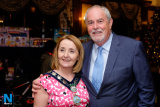 Cllr Roisin Mulgrew, Chairperson, Newry, Mourne and Down District Council with Compere Gerry Kelly at the Newry Chamber of Commerce Christmas Charity Lunch. Photograph: Columba O'Hare - Newry Chamber of Commerce Christmas Charity Dinner 2017