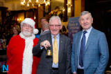 Santa with Jerome Mullen, Honorary Consul of Poland and Colm Meehan, Fiveways at the Newry Chamber of Commerce Christmas Charity Lunch. Photograph: Columba O'Hare - Newry Chamber of Commerce Christmas Charity Dinner 2017