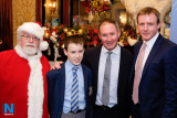 Santa, Terry Rafferty, Jim Gavin, Dublin Manager and Justin McNulty MLA at the Newry Chamber of Commerce Christmas Charity Lunch. Photograph: Columba O'Hare - Newry Chamber of Commerce Christmas Charity Dinner 2017