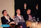 The Judges Austin O'Callaghan, Paul Burns and Dan McCartan at Lissummon Strictly Come Dancing at the Carrickdale Hotel. Photograph: Columba O'Hare - Lissummon Strictly Come Dancing 2016