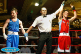 Anthony O'Rawe, Braid beat Marc McLaughlin, Dockers in the Light Weight 60kg at the Ulster Elite Boxing Championship Finals in Bellinis, Newry. Photograph: Columba O'Hare - Ulster Elite Boxing Final November 2015